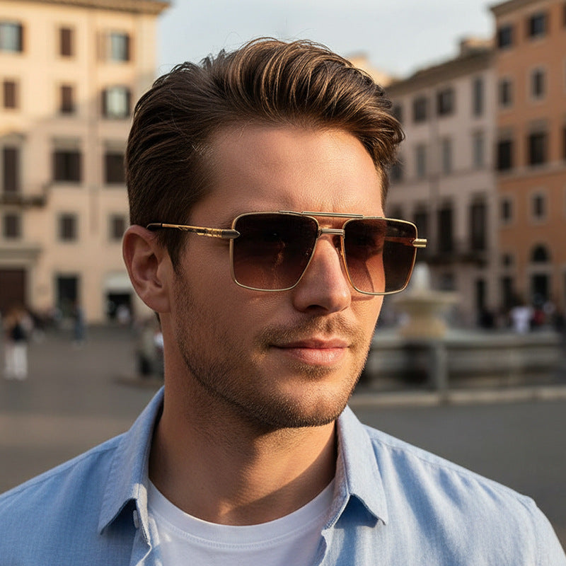 Damen futuristische quadratische Sonnenbrille Brehn