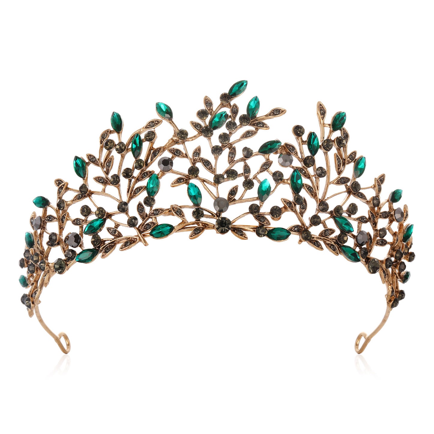 Damen Elegante Haarreif mit floralen Verzierungen und Strasssteinen Brehn