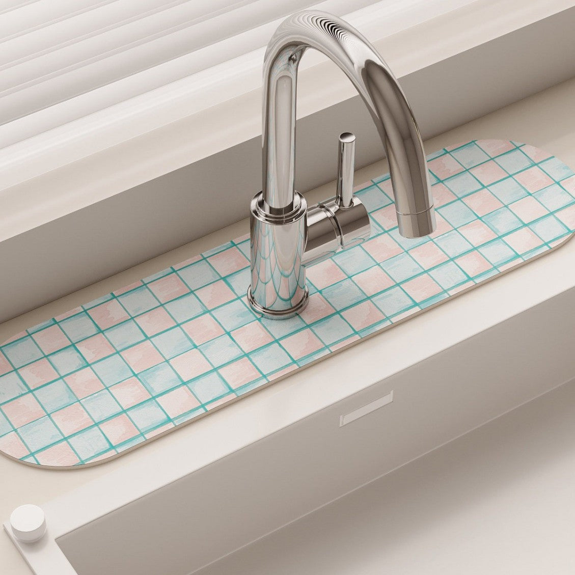 Absorbent Microfiber Dish Drying and Sink Protector Mat Set