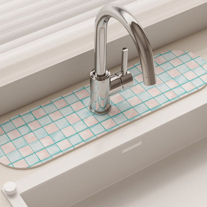 Absorbent Microfiber Dish Drying and Sink Protector Mat Set