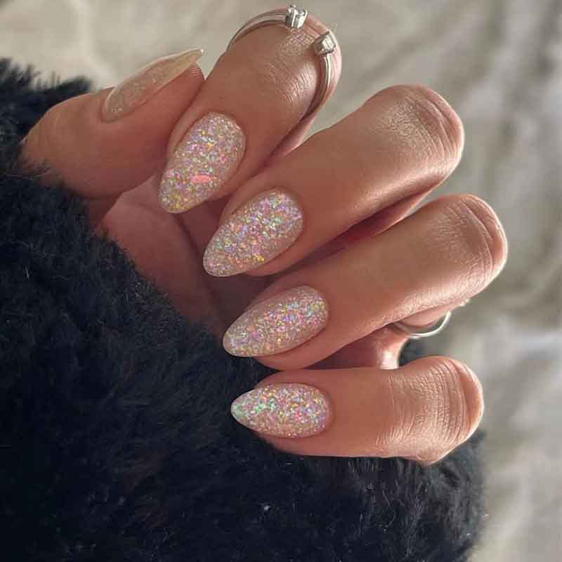 Glitzernde Stiletto Press-On Nägel Brehn