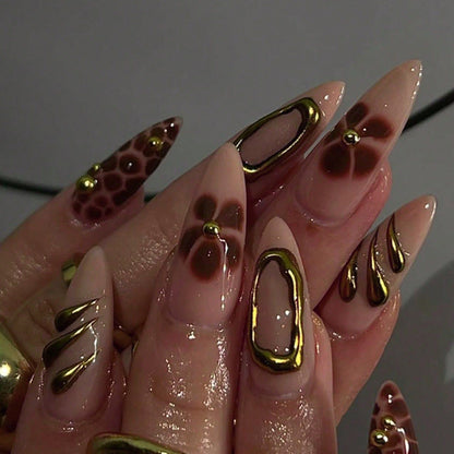 Kunstnagel Set mit eleganten Schleifen und Glamourösem Akzent Brehn