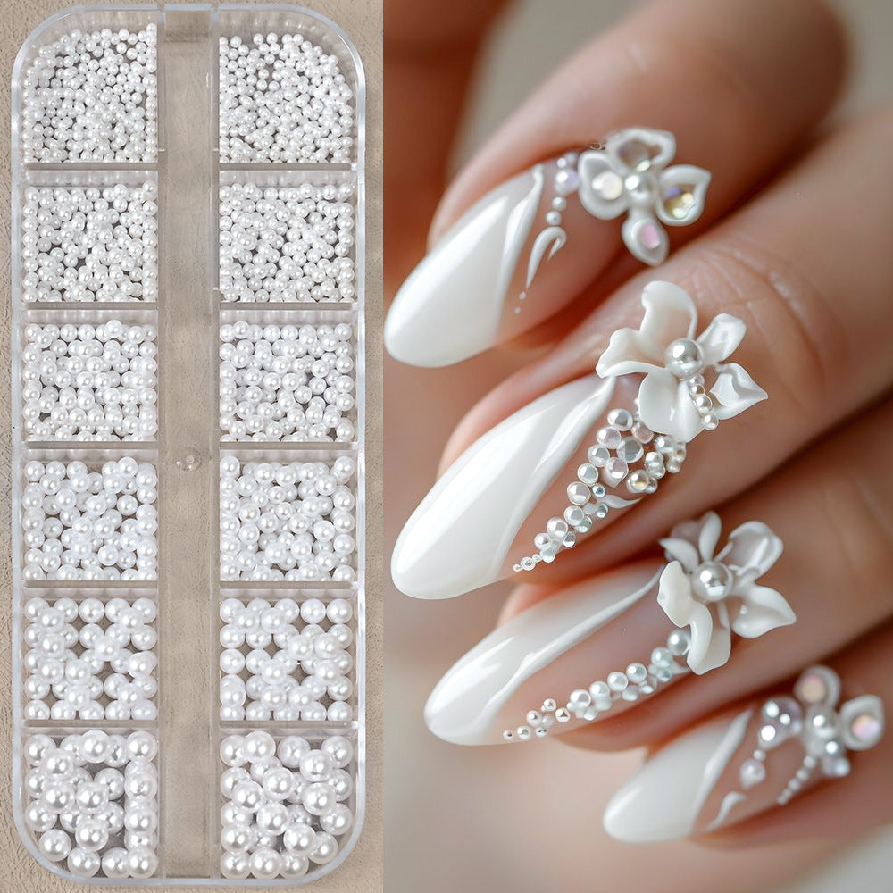 Dekoratives 3D Nagelkunst Perlen Dekorationsset