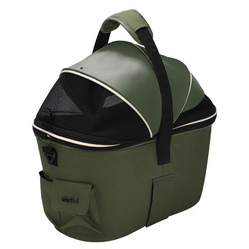 faltbare isolierte Haustiertrage Tasche mit Netzoberteil und gepolstertem Griff Brehn