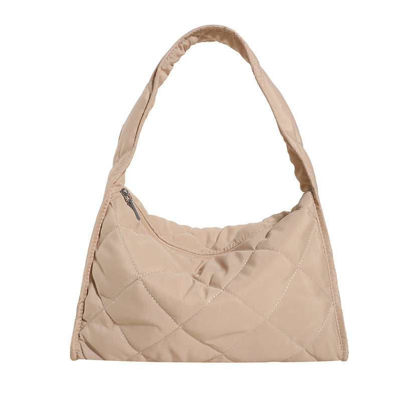Gepolsterte Puff-Schultertasche