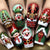 Weihnachtskunstnagelset mit niedlichen Weihnachtsmotiven Brehn