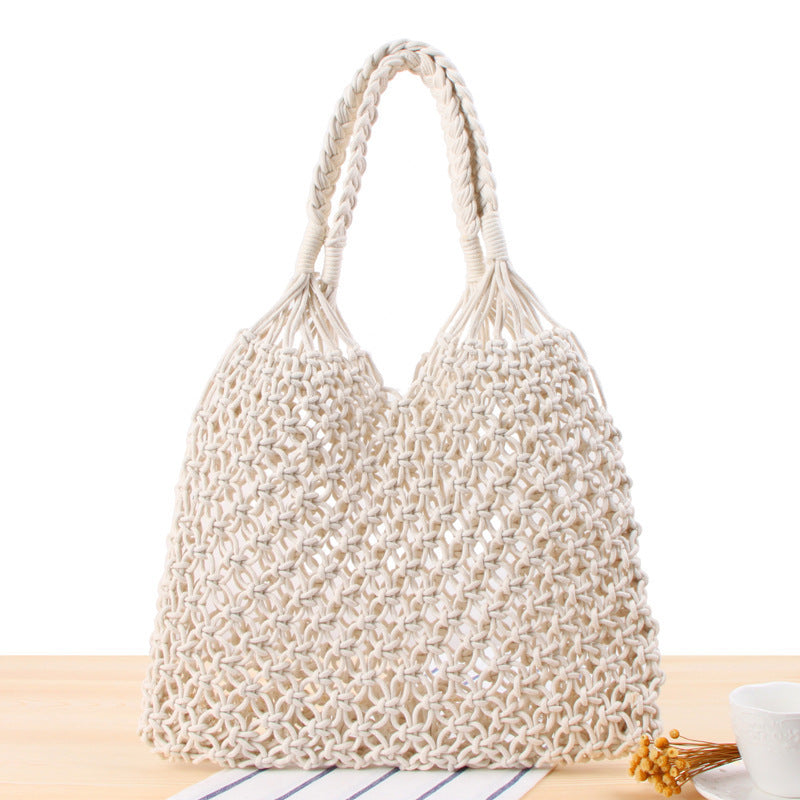 Handtasche Aus Robustem Handgeknüpftem Netzmaterial Brehn