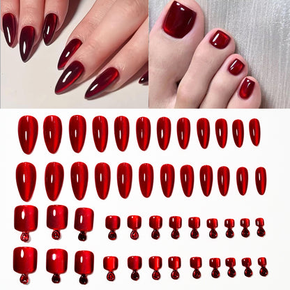 Premium Glossy Press-On Nail Tips Set Brehn