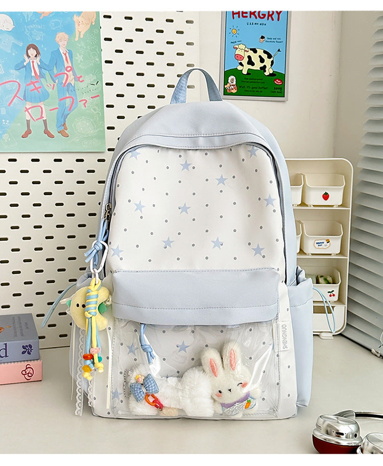 Kinderrucksack mit transparentem Sternmotiv