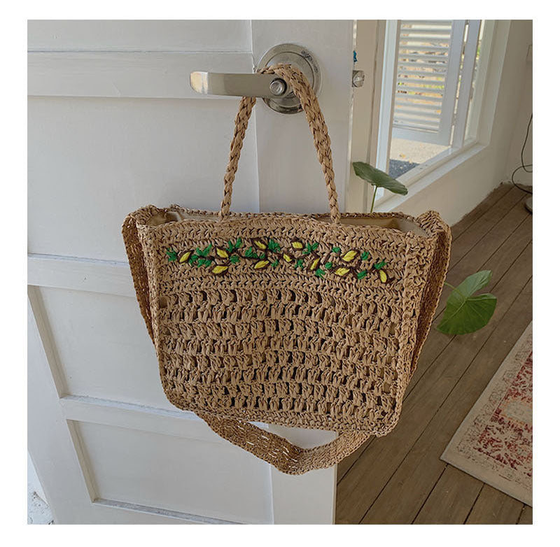Damen handgefertigte Jute Tasche Brehn