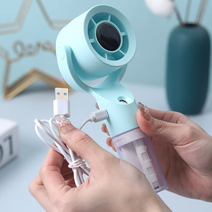 Unisex Tragbarer Handventilator mit integrierter Sprühfunktion Brehn