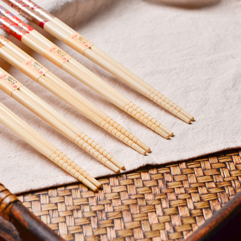 Japanische botanische handgefertigte Bambus-Esstäbchen Set aus 5 | Brehn