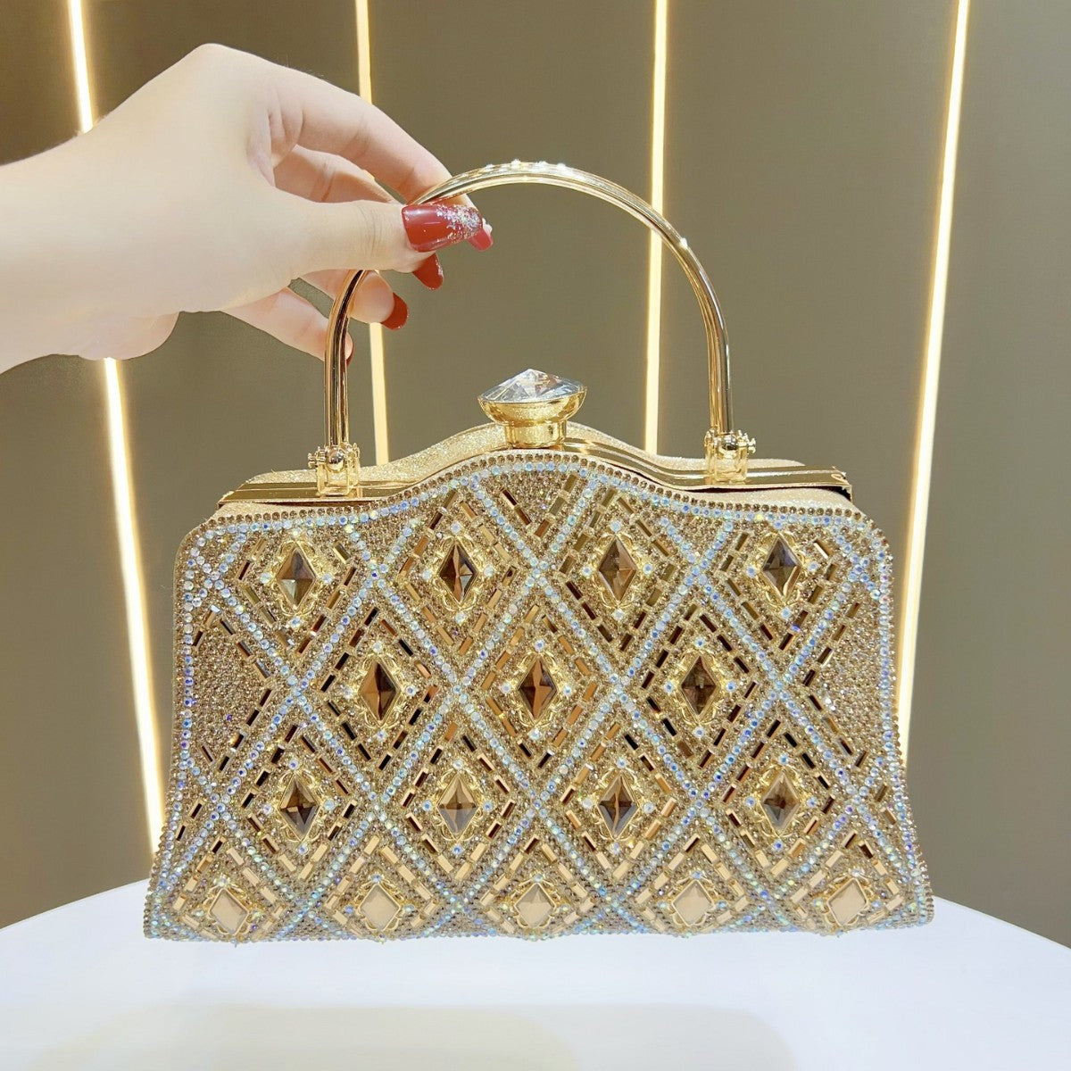 Bejeweled Vintage-inspiriertes Abendhandtasche