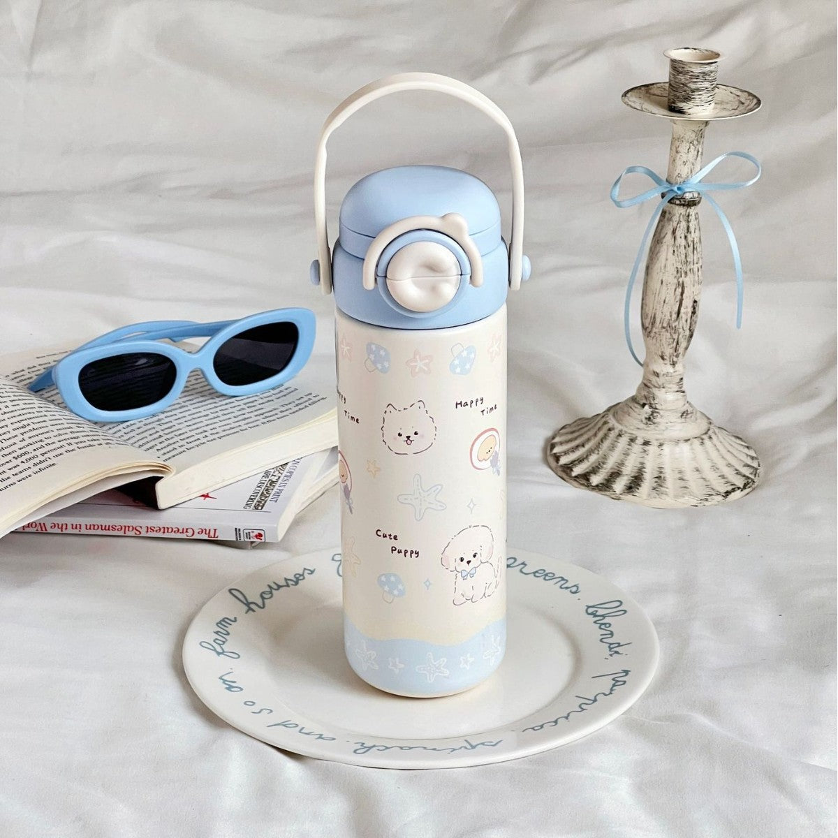 Damen Isolierte Motivwasserflasche Brehn