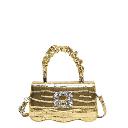 Glamouröse Krokodiltextur Abendhandtasche Brehn