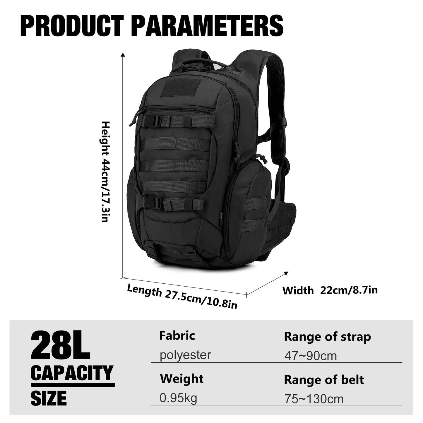 Taktischer Rucksack mit Hochwertigem Tragesystem und Vielseitigen Fächern Brehn