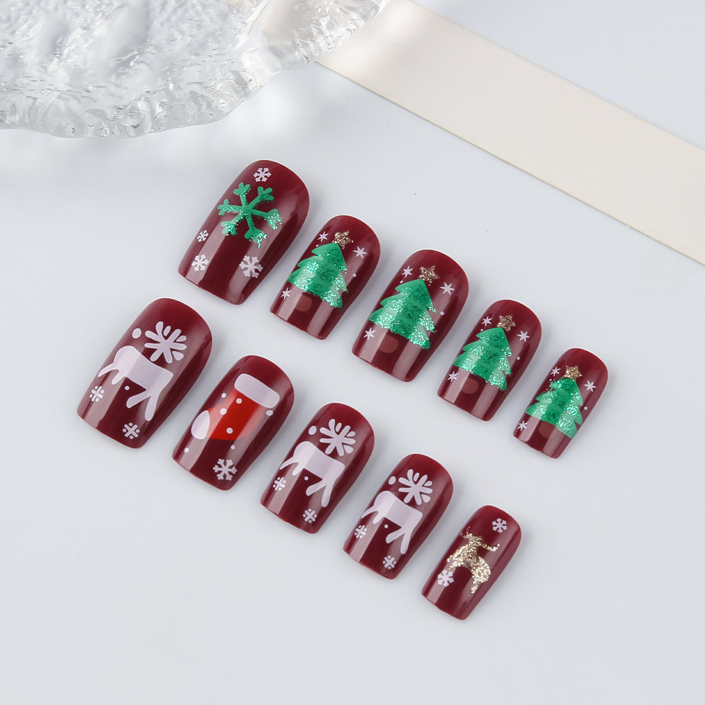 Festlich Themen Press-On Nagelkunst Set Brehn