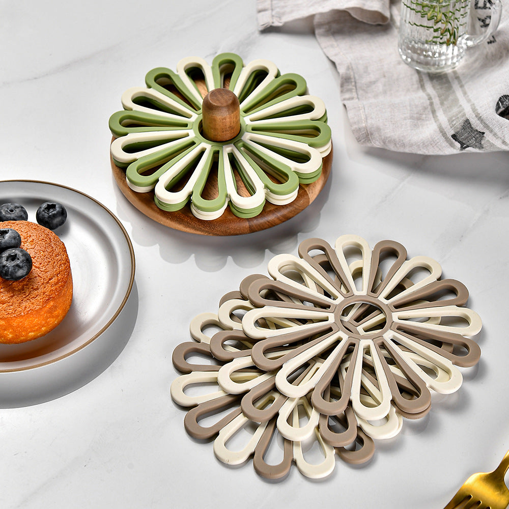 Elegante Silikon-Untersetzer Im Floralen Design Brehn