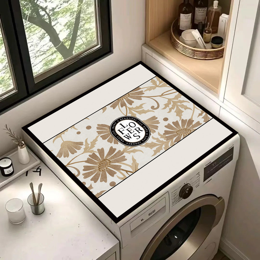 Vintage Floral Decorative Laundry Mat Brehn