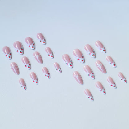 Erdbeer Design Acryl Nagelkunst Set