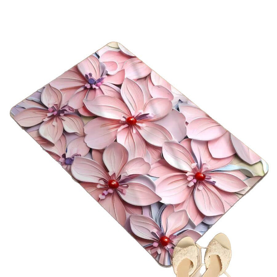Dekorative 3D Blumenbadmatte