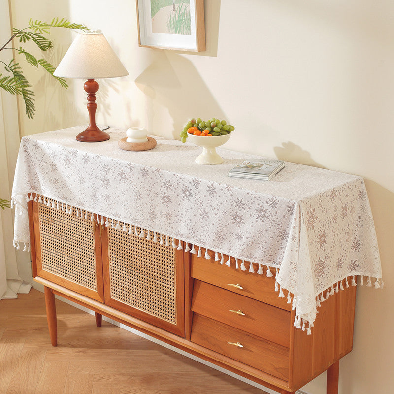 Dekoratives Blattmuster Tischdecke