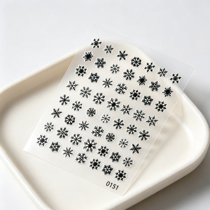 Schneeflocke Dekorative Nagelkunst Aufkleber Set