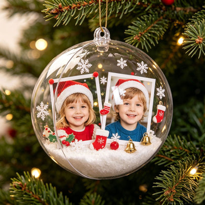 Dekorative transparente Weihnachtskugeln