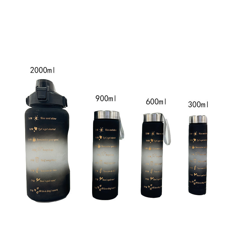 Damen Motivations-Trinkflasche mit Zeitskala und ergonomischem Design Brehn