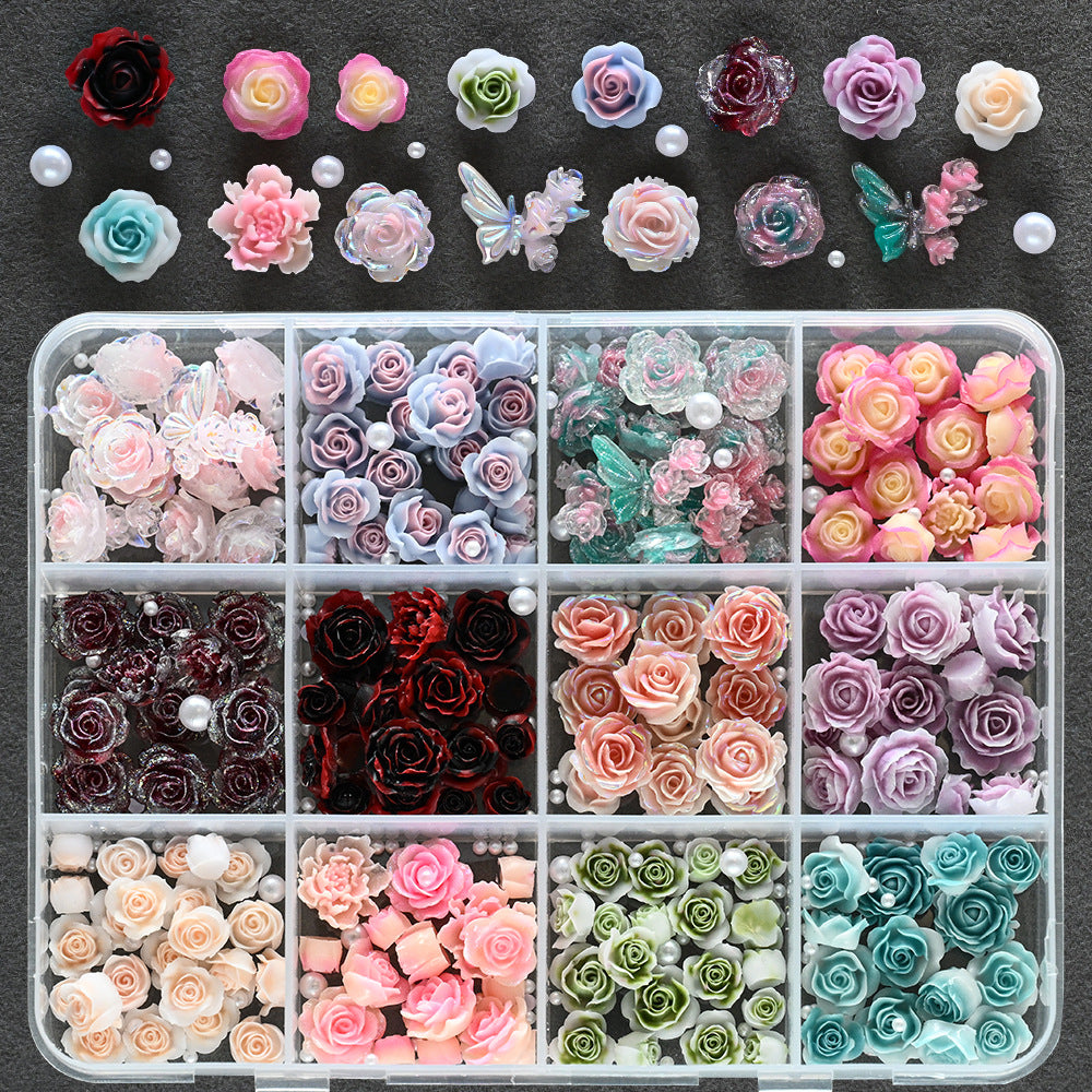 Dekorative Nagelkunst Florale Verzierungen