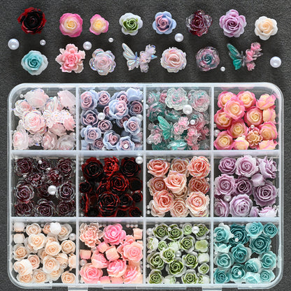 Dekorative Nagelkunst Florale Verzierungen