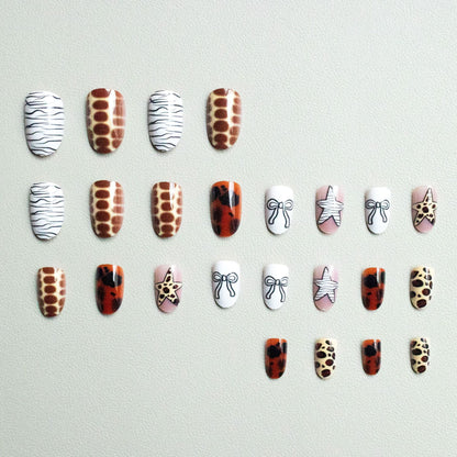 Künstlerisches Tierdruck-Nagelart-Set