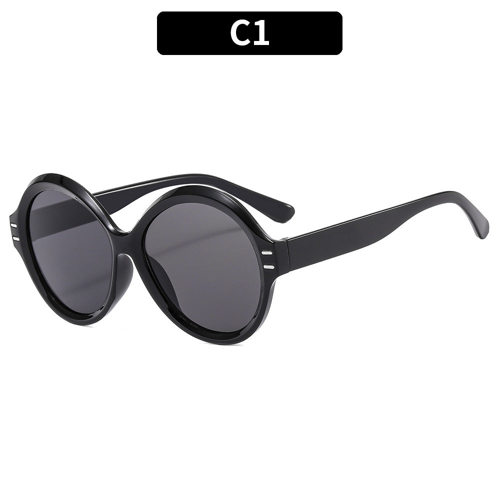 Überdimensionale Rundrahmen-Sonnenbrille