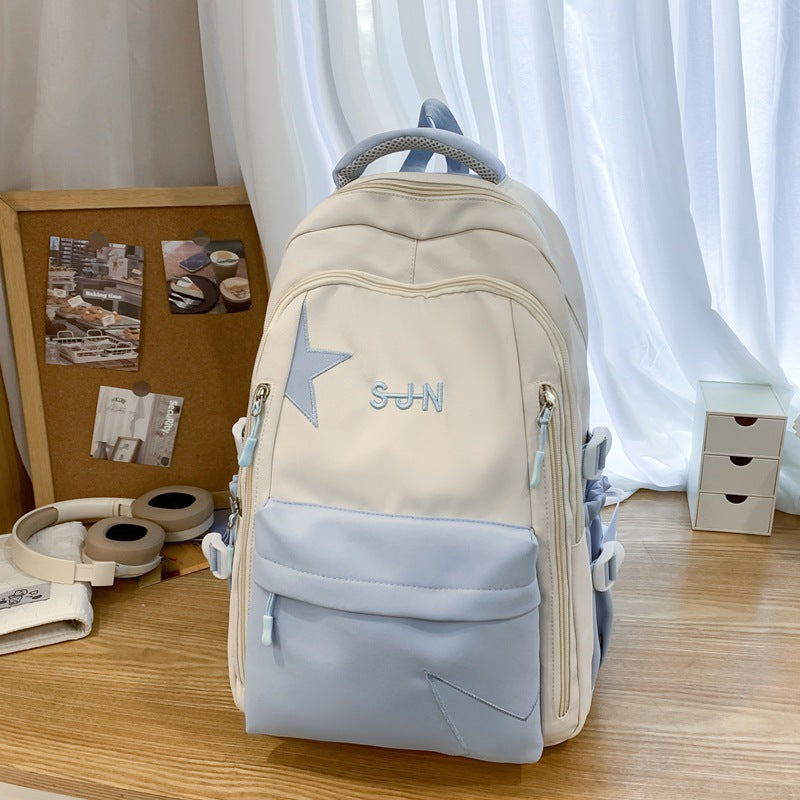 Multifunktionaler leichter Schulrucksack mit Sternenverzierung