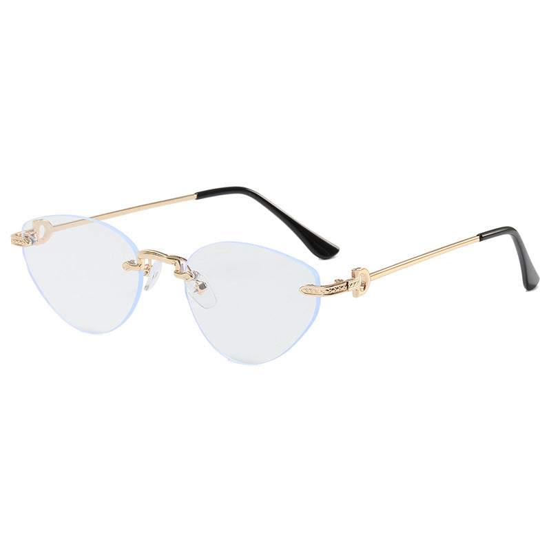 Damen Futuristische Halbrahmen Sonnenbrille Brehn
