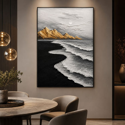 Abstraktes Küstenlandschaft Leinwand Kunstwerk