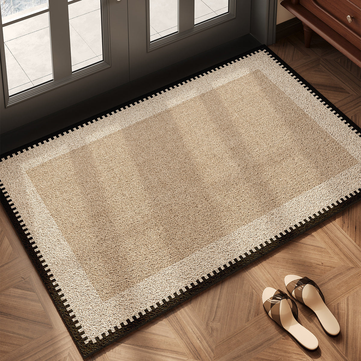 Elegante Fischgräten-Design Eingangsmatte für Zuhause