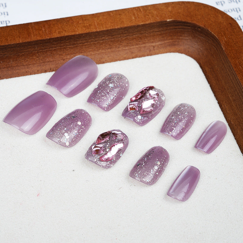 Dekorative Glitter Press-On Nagelspitzen Brehn