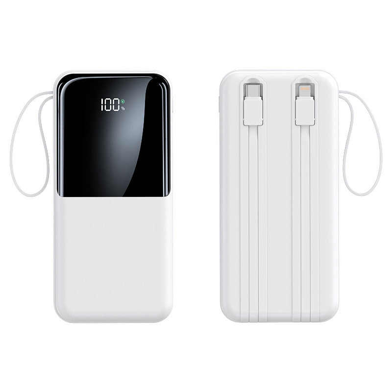 Tragbare Powerbank mit Integriertem Ladekabel und Lcd-Anzeige Brehn