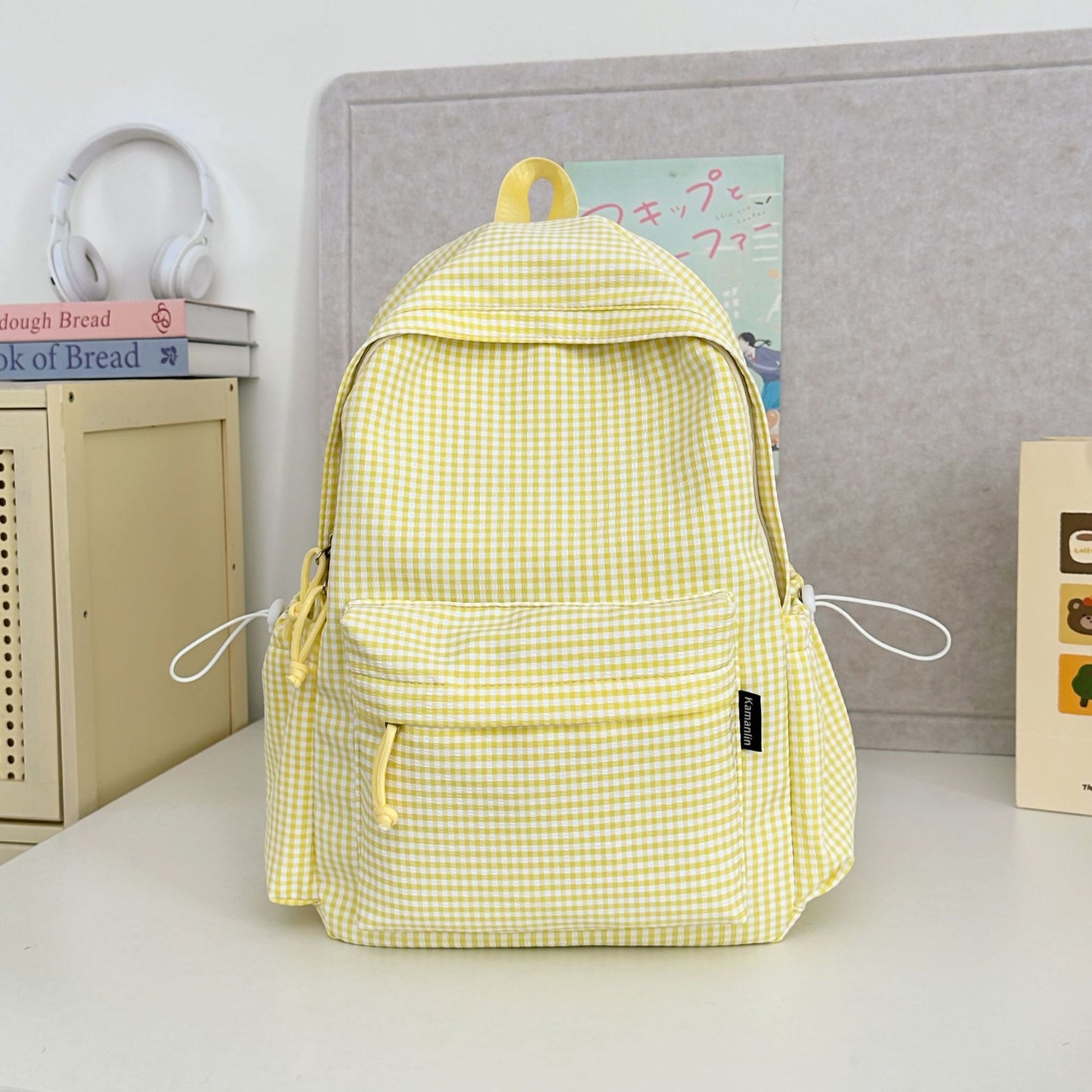 Vichy-Karo-Muster-Rucksack