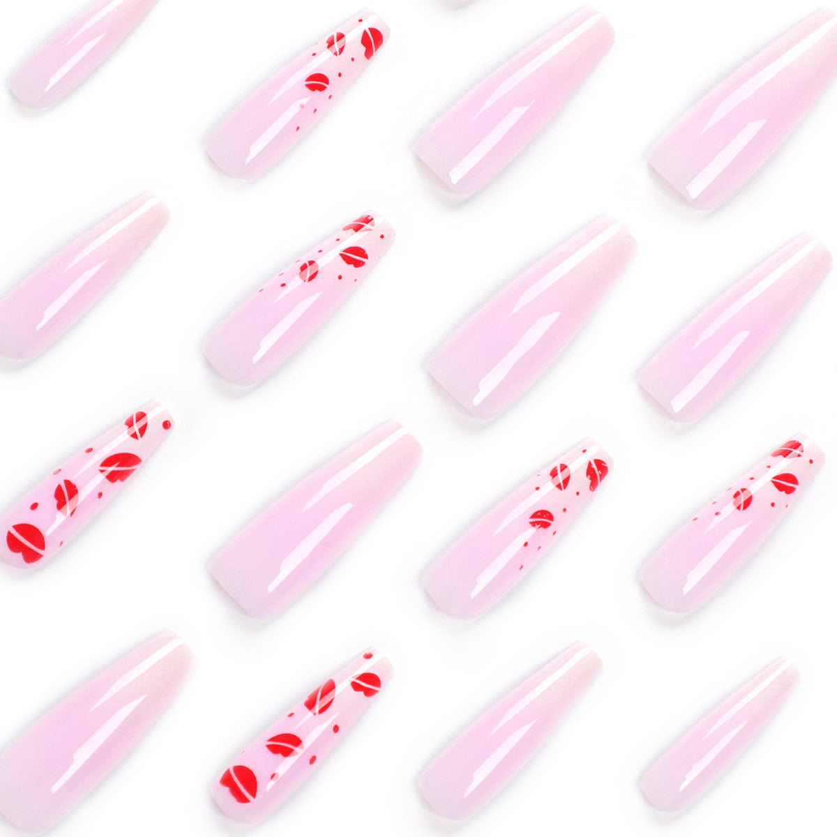 Kunstvolle Stiletto-Nägel mit Lippenmotiven Brehn