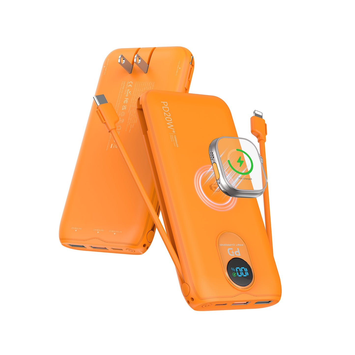 Powerbank mit Kabelloser Ladefunktion und Hochleistungsfähiger Schnellladung Brehn