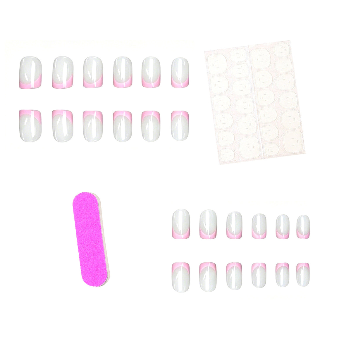 Elegante Ombre French Tip Nagel Set Brehn