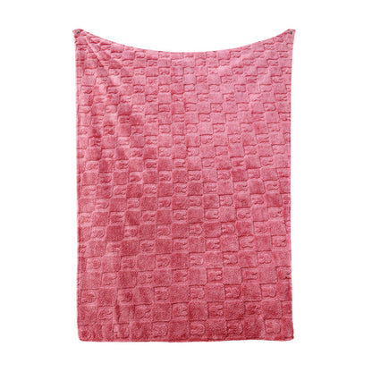 Damen kuschelige Plüsch-Decke mit elegantem Quadratmuster Brehn