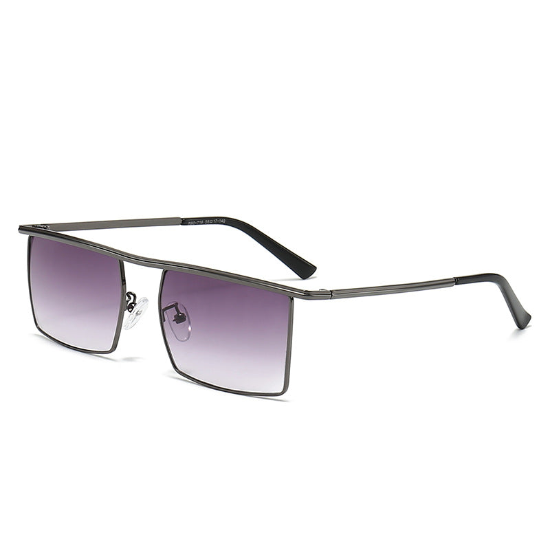 Damen modische Sonnenbrille mit filigranem, rechteckigem Rahmen Brehn