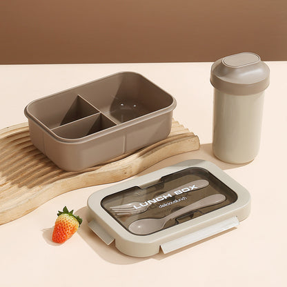 Mehrschichtige isolierte Bento-Lunchbox mit eingebautem Besteck