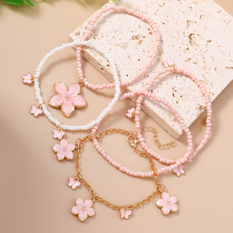 Blumen Charm Armband Set Brehn