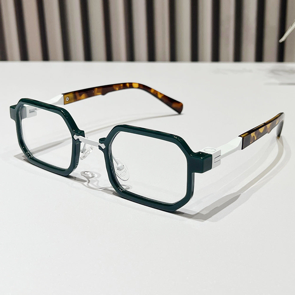 Moderne geometrische rechteckige Sonnenbrille Brehn