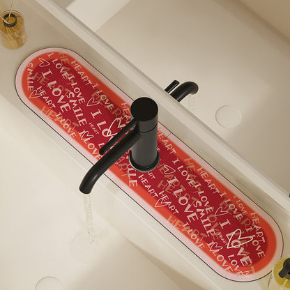Non-Slip Decorative Vanity Sink Runner Mat