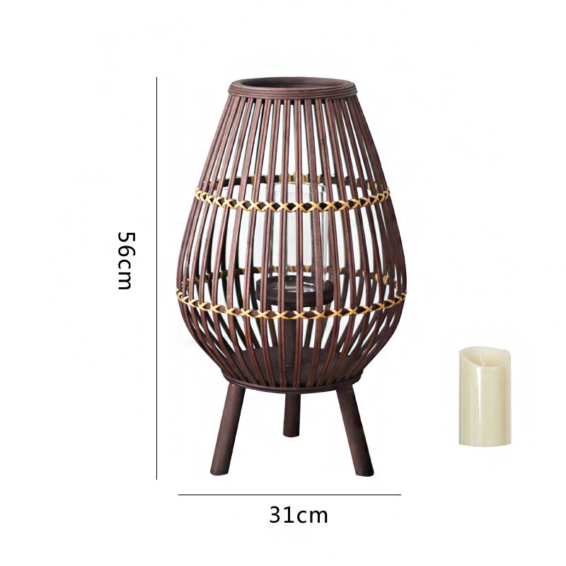 Rustikale Rattan-Laterne Brehn